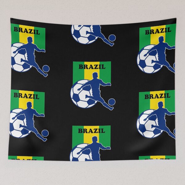 Item preview, Brazil Brasil Rio de Janeiro Copacabana Amazon Carnival Football Flag World Cup designed and sold by Mark Sukra.