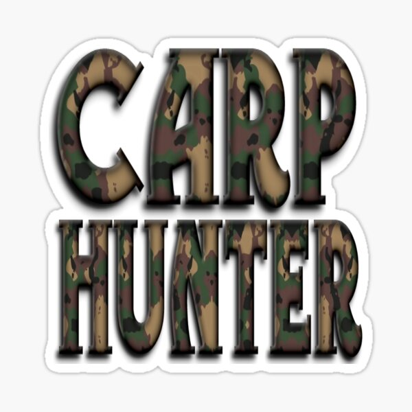 Carp Hunter Camo Fishing Sticker