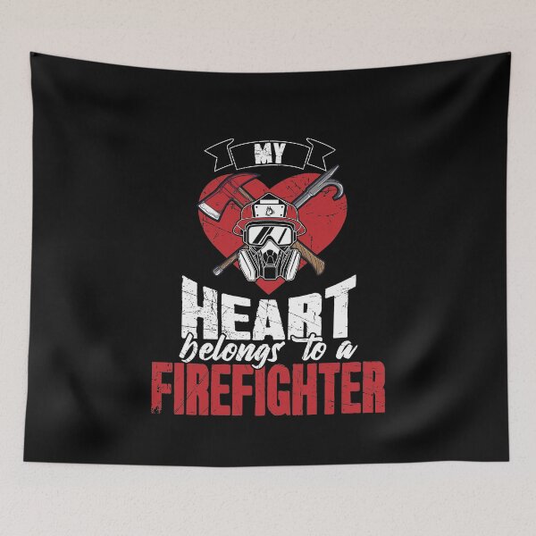 Item preview, Firefighter Wife My Heart Belongs To A Firefighter designed and sold by Captain Mood.