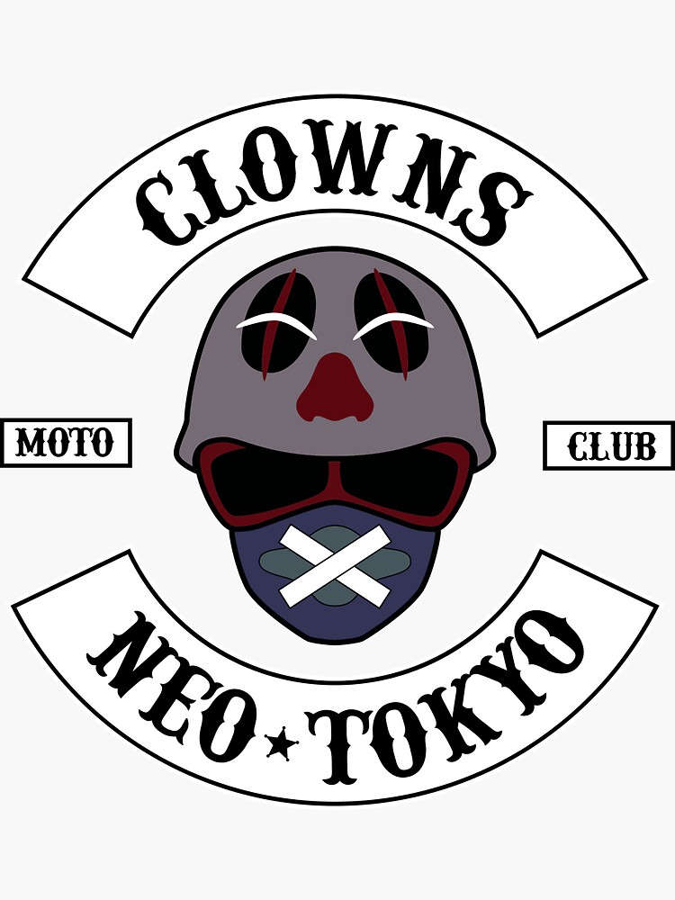 AKIRA Clown Gang Biker Neo Tokyo Movie Waterproof Vinyl Sticker Red Ka
