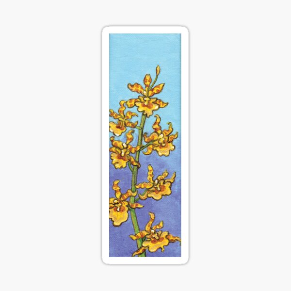 Yellow Oncidium Orchids Sticker