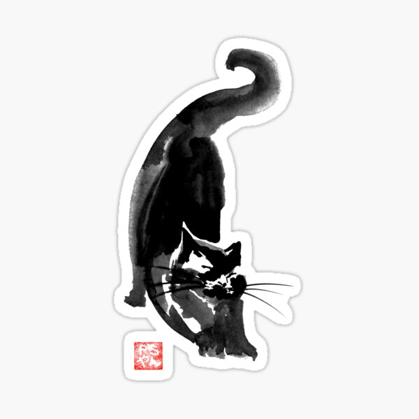 Aperçu de l'œuvre stretching cat créée et vendue par pechane.