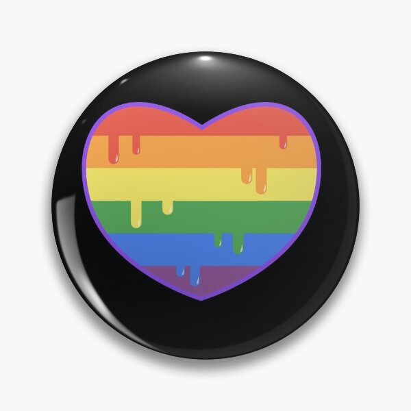 Lgbtqia Pride Heart Pins And Buttons Redbubble