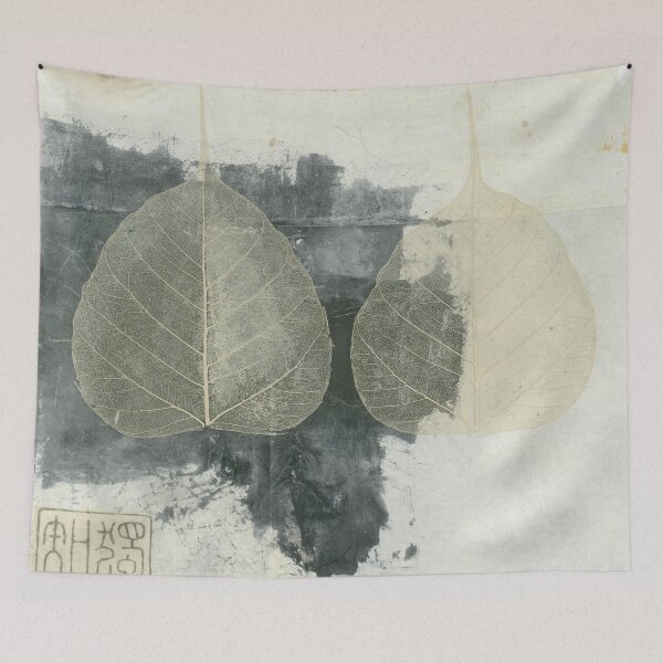 Item preview, Double Bodhi Leaf Art Collage designed and sold by Elena Ray.
