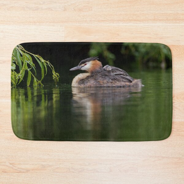 Item preview, Great Crested Grebe With Chick designed and sold by Alec Stewart.
