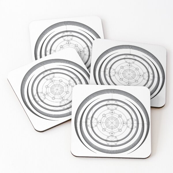 Item preview, Science drawing and mechanical scheme in Ancient geometry style designed and sold by GeometricEye.