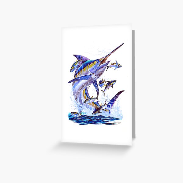 Aperçu de l'œuvre marlin bleu et thons créée et vendue par Carey Chen.