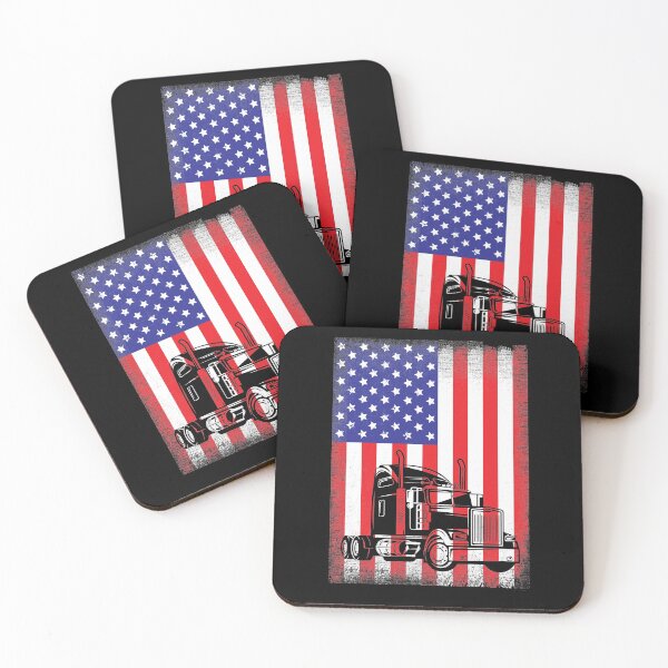 Item preview, Truck Driver American Flag designed and sold by Captain Mood.