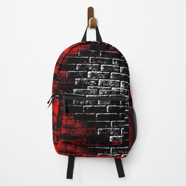 Item preview, Grunge red abstract background with black bricks inside. designed and sold by IaroslavB.
