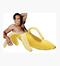 Nicolas Cage In A Banana - Original Yellow Photographic Print