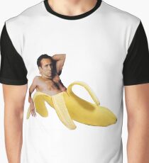 Nicolas Cage In A Banana - Original Yellow Graphic T-Shirt