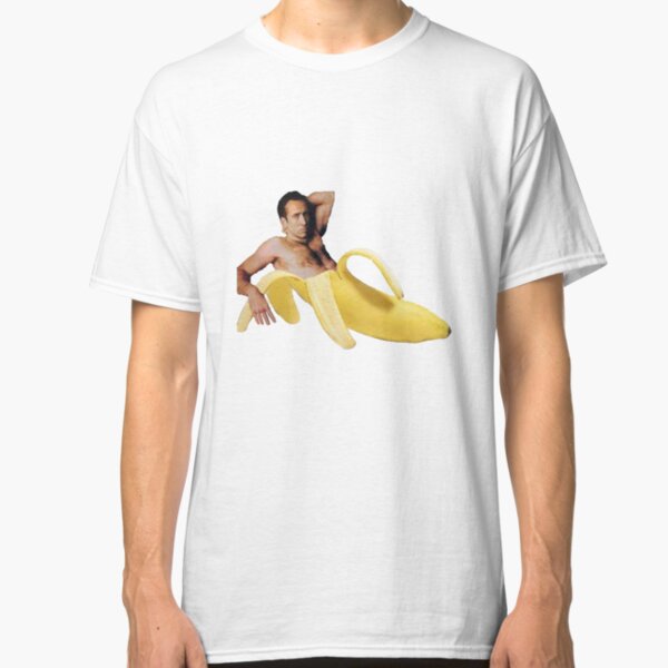 Nicolas Cage In A Banana - Original Yellow Classic T-Shirt