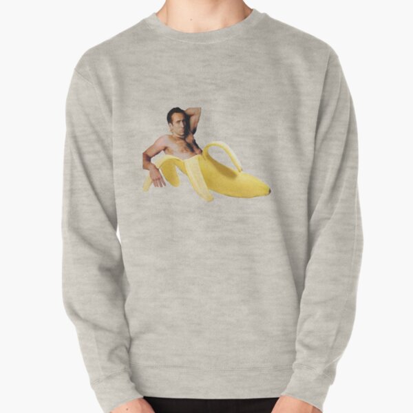 Nicolas Cage In A Banana - Original Yellow Pullover Sweatshirt