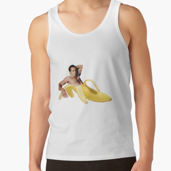 Nicolas Cage In A Banana - Original Yellow Tank Top