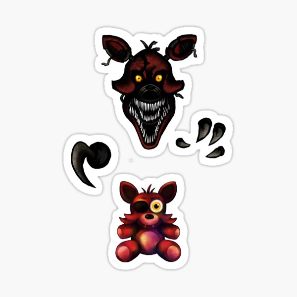 Five Nights at Freddy's Fnaf4 Nightmare Foxy - Fredbear - Sticker