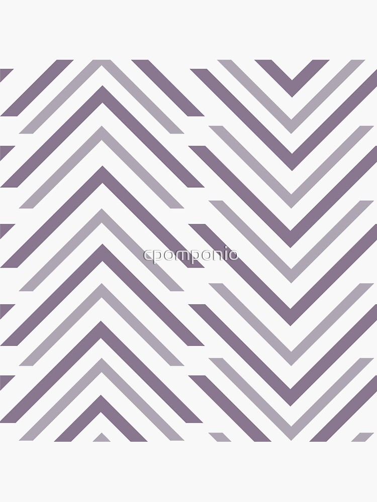 Purple Zig Zag Pattern Sticker For Sale By Cpomponio Redbubble 