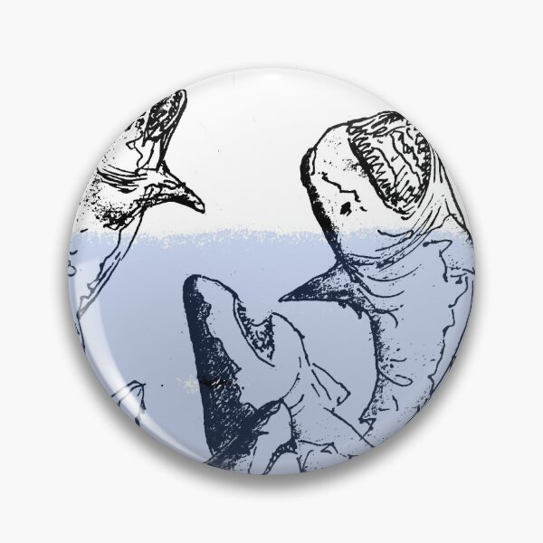 Item preview, Illustration of sharks in the sea designed and sold by GlowDoodles.
