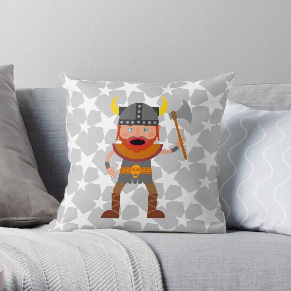Viking Warrior Throw Pillow