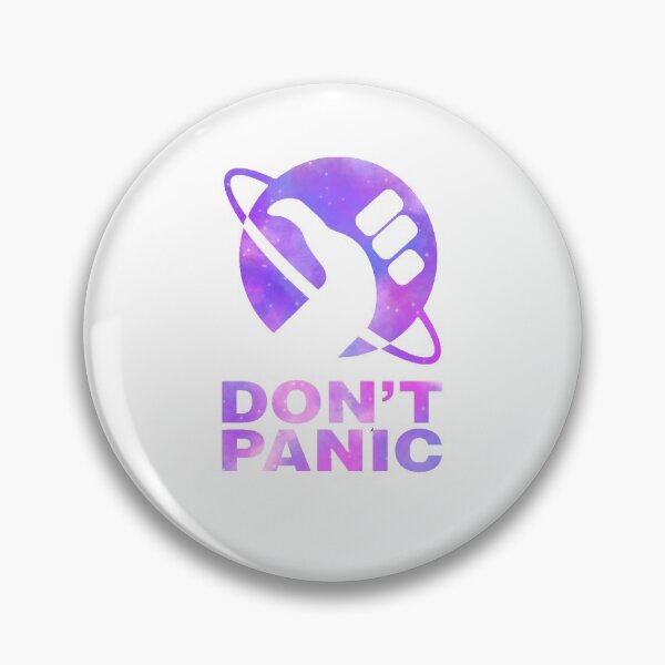 Item preview, Don’t Panic Hitchhikers Quote designed and sold by Rocket Fox.