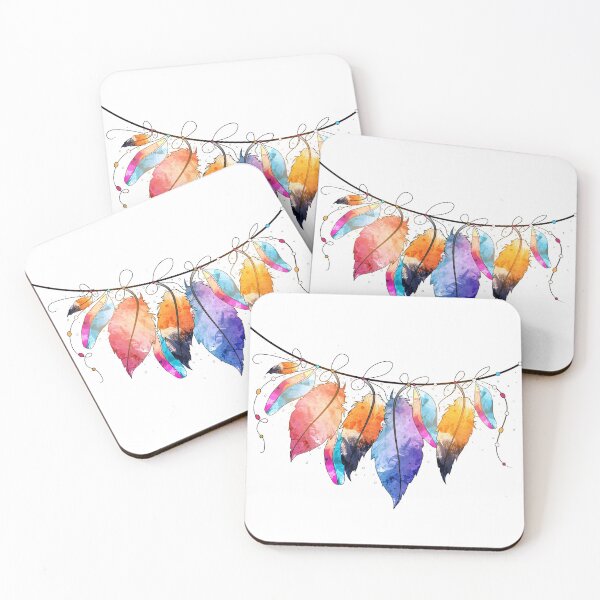 Item preview, Watercolor Hanging Feathers Design  designed and sold by H3ITH7M.