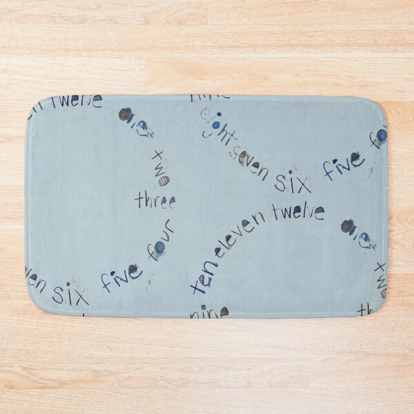 Item preview, Blue Gray Clock with Numbers, original watercolor designed and sold by djrunnels.