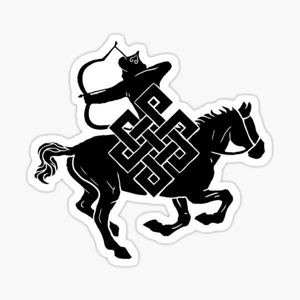 Aperçu de l'œuvre Archer à cheval mongol - Noeud sans fin créée et vendue par Skeggja.