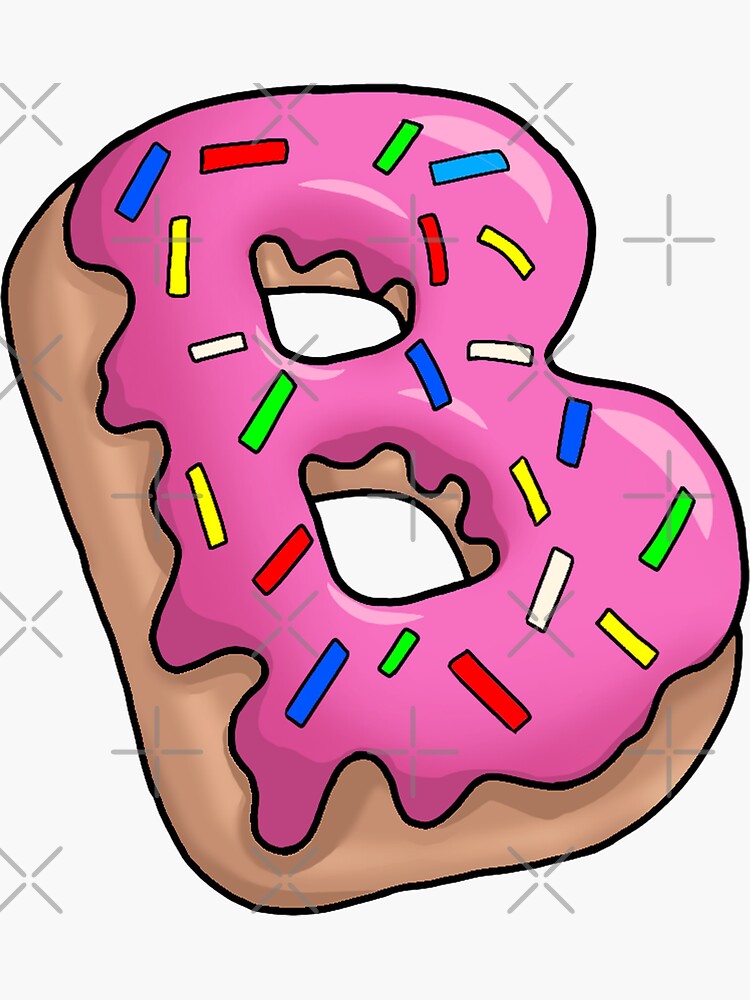 "Donut Letter B" Sticker For Sale By Azracaus | Redbubble