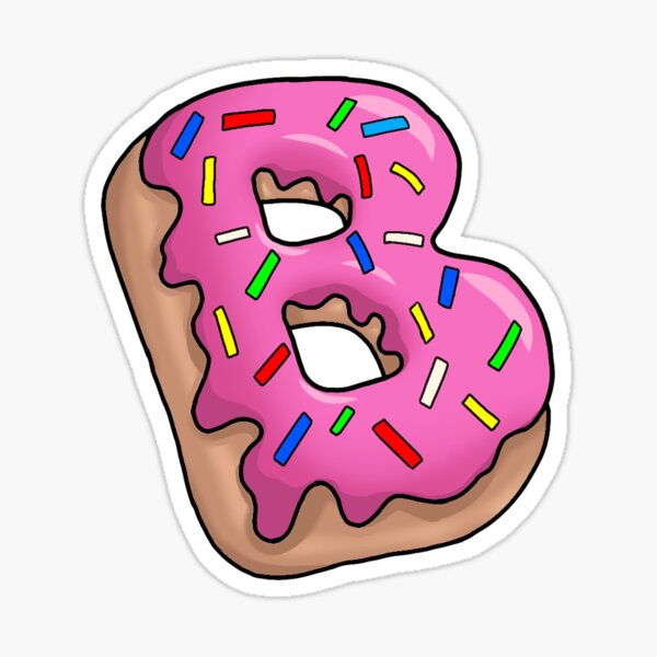 "Donut Letter B" Sticker For Sale By Azracaus | Redbubble