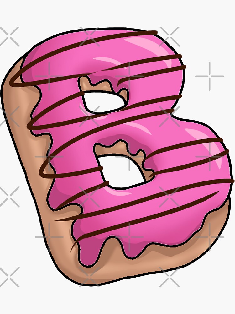 "Donut Letter B" Sticker For Sale By Azracaus | Redbubble