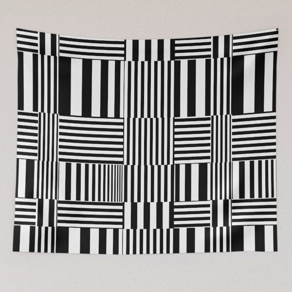 Item preview, Black and white Fax Glitch stripes designed and sold by Chand Khalid.