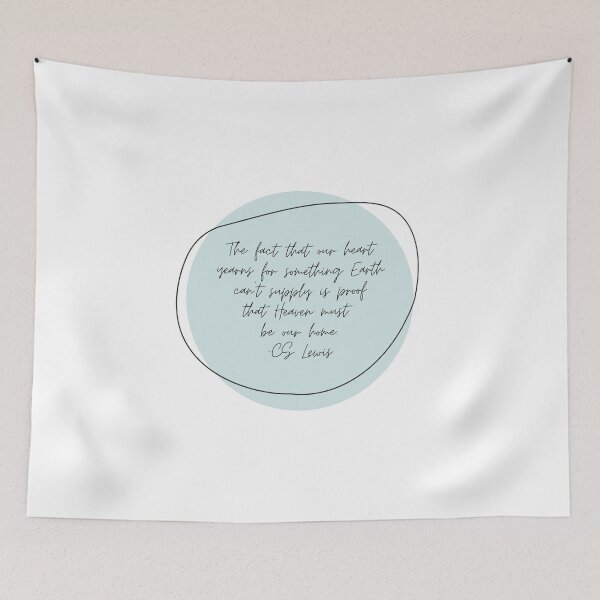 Item preview, CS Lewis "Heaven must be our home" quote minimalist designed and sold by akdaley.
