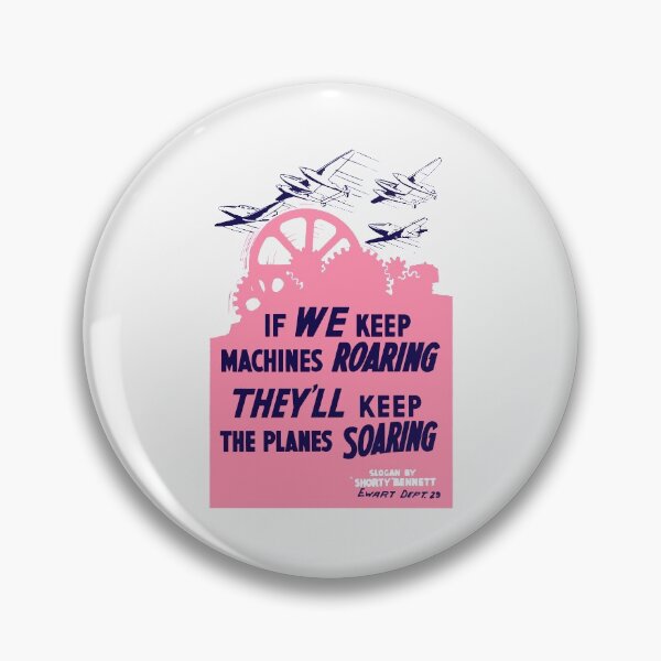 Item preview, If We Keep Machines Roaring -- WWII Poster designed and sold by warishellstore.