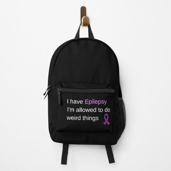 Epilepsy Awareness - purple ribbon to support and raise awareness for epilepsy warriors Backpack