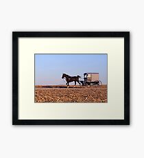 Amish Commute Framed Print