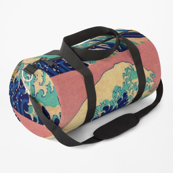 The Great Wave in Pink Japanese Art Duffle Bag