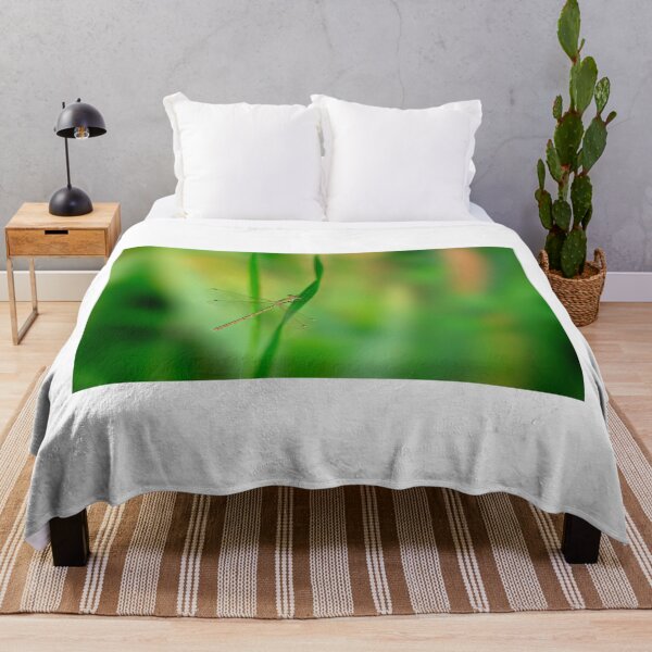 Item preview, Tiny dragonfly sitting on green grass designed and sold by olena2552.