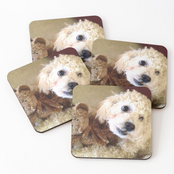 Item preview, Puppy love, Doggie, Dog with Teddy bear, Poodle, puppy designed and sold by MelidasArt.