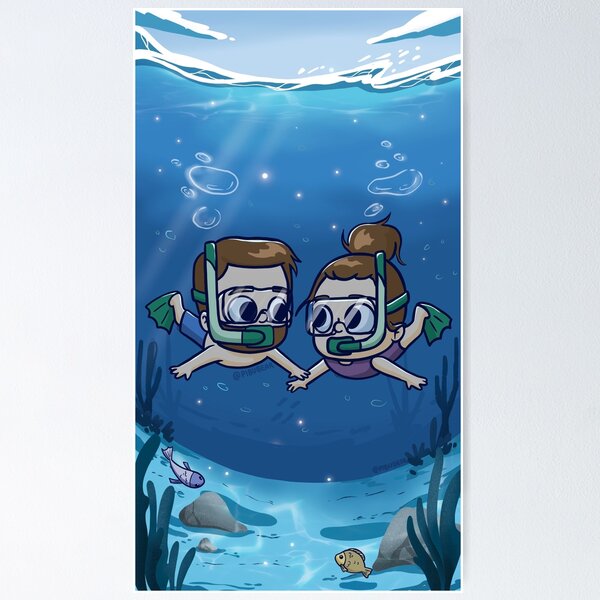 Item preview, under water couple - Pibubear designed and sold by Pibubear.