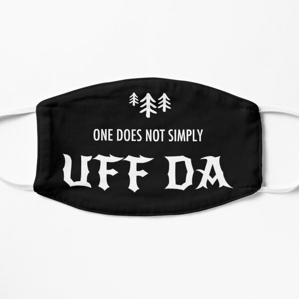 Uff Da divertido diseño escandinavo de Minnesotan Mascarilla