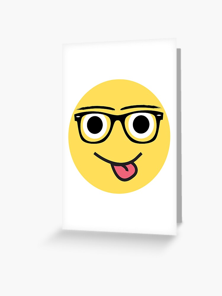 Carte De Vœux Emoji Visage Idiot Par Dagost Redbubble