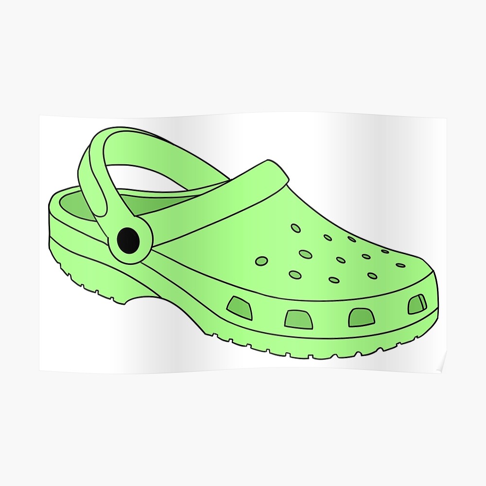 pastel green crocs