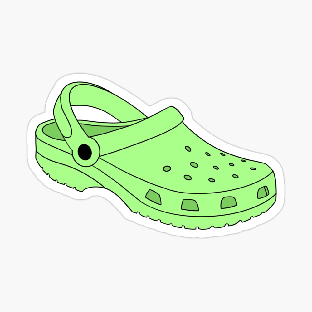 pastel green crocs