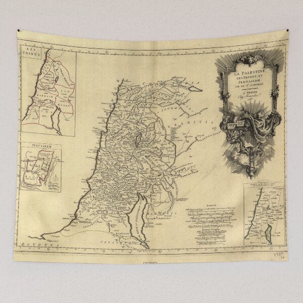 Item preview, Map of Palestine, the tribes, and Jerusalem (1783) designed and sold by allhistory.