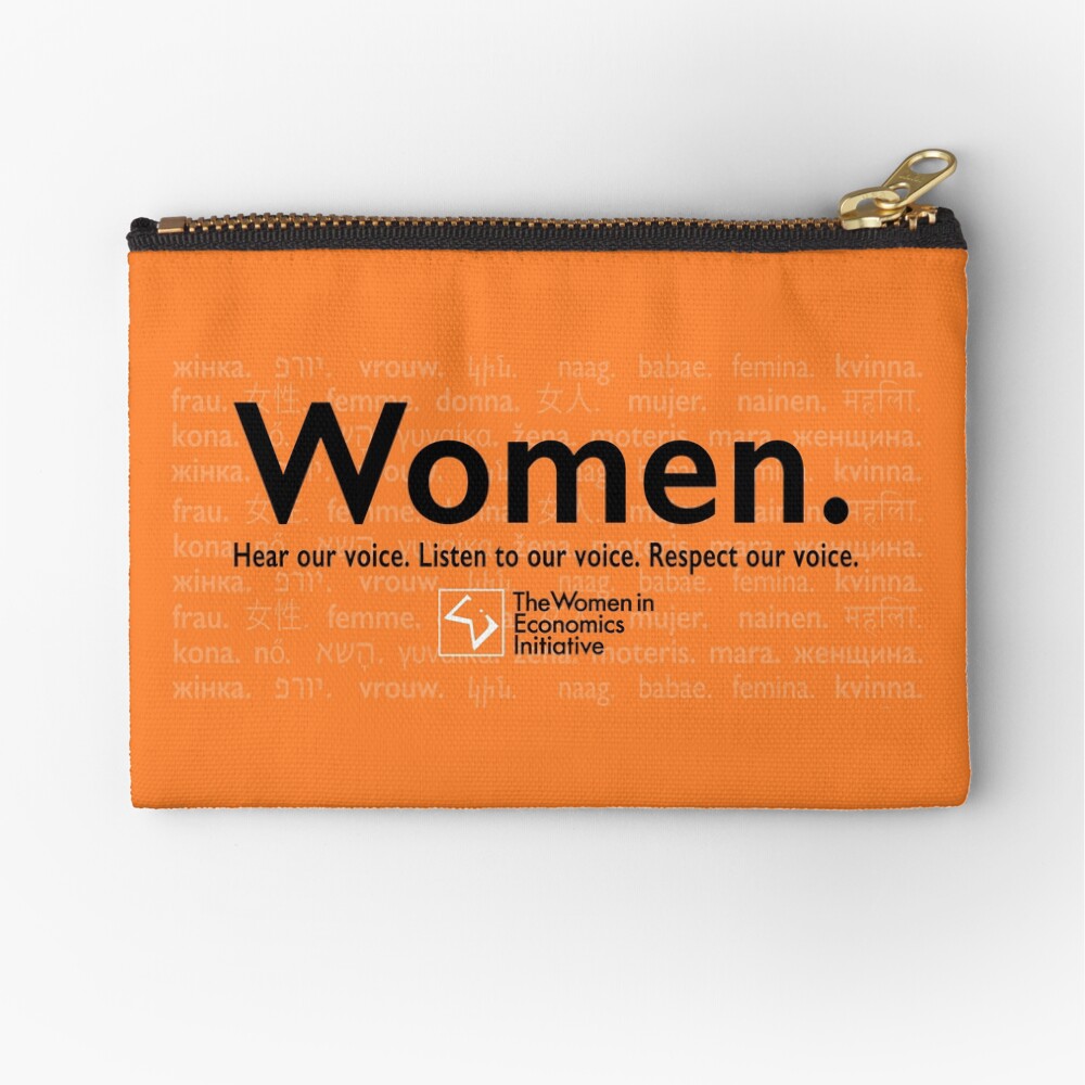 Voices in Orange Zipper Pouch