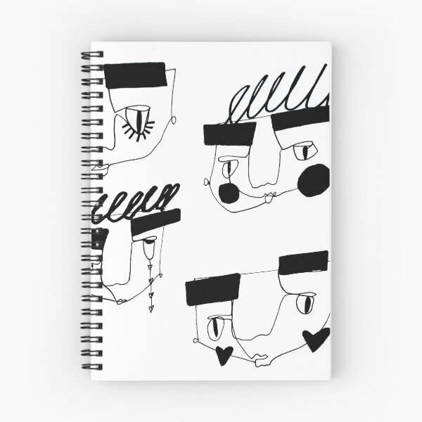 Item preview, Just Another Day single-line faces designed and sold by Eleanor Herve.