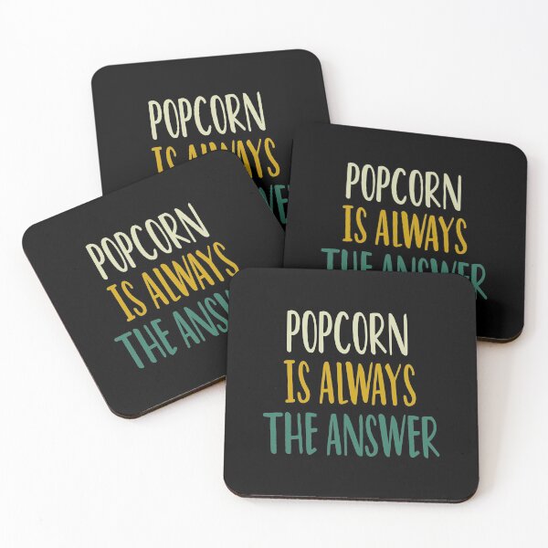 Item preview, Popcorn Is Always The Answer / funny /  Humor / Joke / Gift / Popcorn Eater / Gift for Popcorn Lover / Popcorn Fan / Popcorn Addict vintage background designed and sold by Chamssou.
