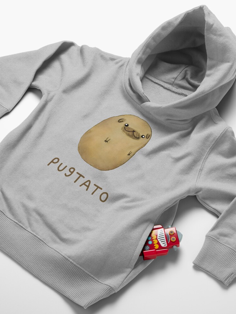 Alternate view of Pugtato Toddler Pullover Hoodie