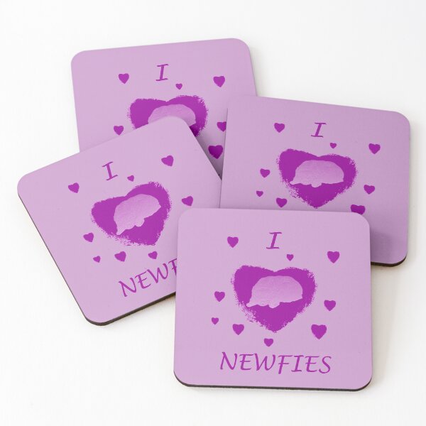 Item preview, Dog Newfoundland heart purple designed and sold by Moonyflower.