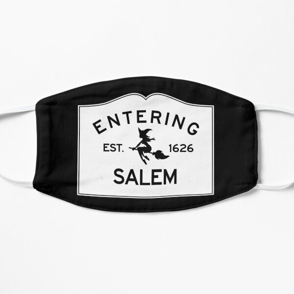 Entering Salem Massachusetts - Commonwealth of Massachusetts Sign - The City of Witches Flat Mask