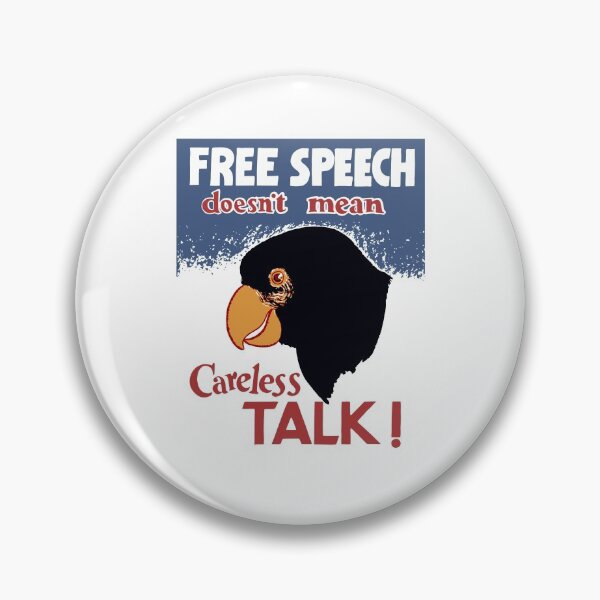 Item preview, Free Speech Doesn’t Mean Careless Talk! -- WWII Poster designed and sold by warishellstore.